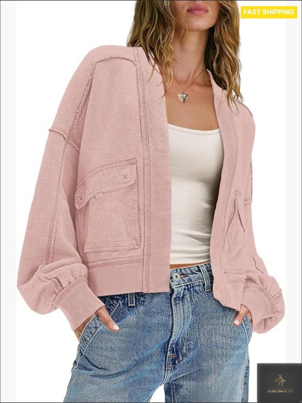 Oversized Open Front Cardigan Sweatshirt Casual Long Sleeve Fall Outfit with